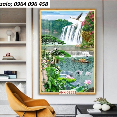 Tranh gạch 3d ốp tường khổ dọc - DXCC53