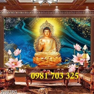 Tranh Phật ốp phòng thờ, gạch tranh 3D