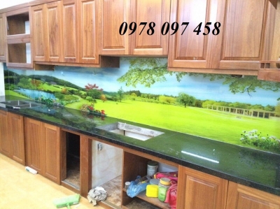 Gạch tranh 3D trang trí phòng ăn