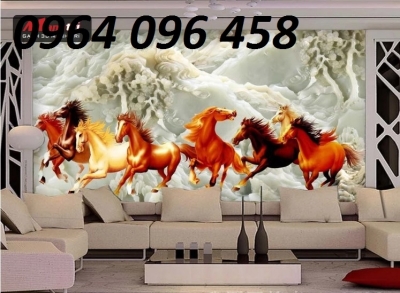 Gạch tranh 3d mã đáo thành công tranh phong thủy - 9CM