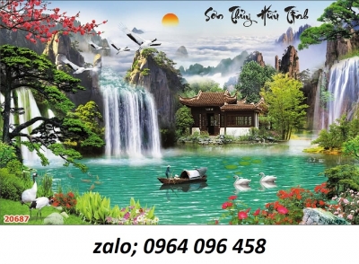 Tranh gạch 3d đồng quê - CNNN74