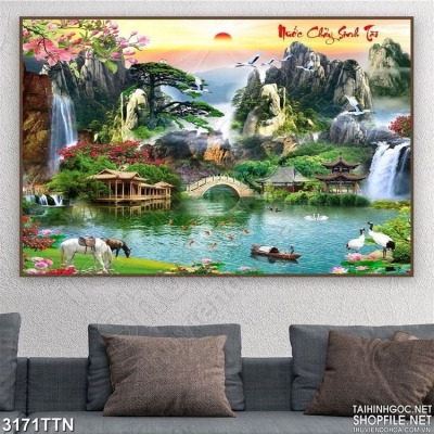 Tranh phong cảnh - tranh gạch 3d phong cảnh - 032SP