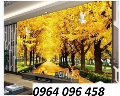 Tranh gạch phong cảnh rừng cây 3d - SXVC633