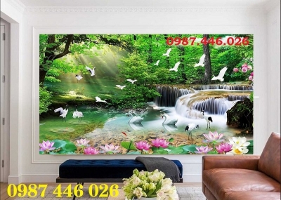 Gạch tường, tranh gạch phòng khách trang trí đẹp 3d