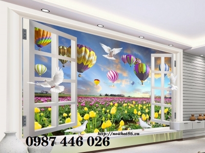 Gạch ốp tường tranh gạch vườn hoa HP8282