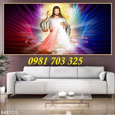 Tranh lòng thương xót CHúa, gạch men 3D trang trí