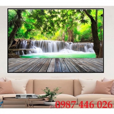 Tranh gạch 3d thiên nhiên phong cảnh, gạch ốp tường đẹp HP0334