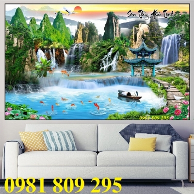 Gạch 3d phong cảnh , tranh gạch cao cấp 3d