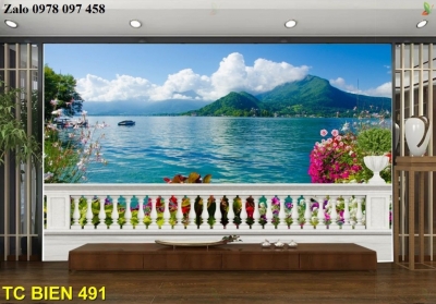 Tranh gạch 3D - tranh cảnh biển đẹp