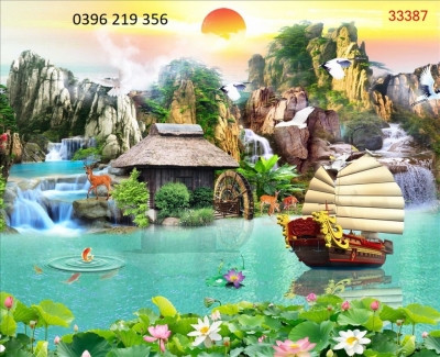 Tranh gạch men trang trí tường 3D Thuận Buồm