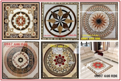 Gạch thảm vuông khắc vàng HP92734