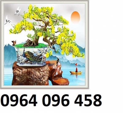 gạch tranh chậu mai 3d - 76NM