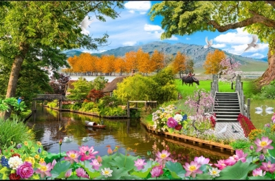 Tranh gạch - tranh gạch phong cảnh