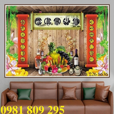 Gạch tranh 3d - tranh trang trí phòng thờ