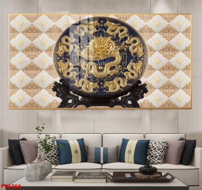 Gạch tranh sang trọng rồng phượng
