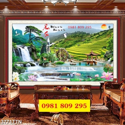 Gạch trang trí 3d ruộng bậc thang