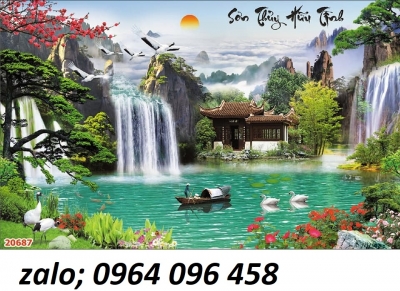 Tranh gạch 3d phong cảnh đồng quê - CCX21