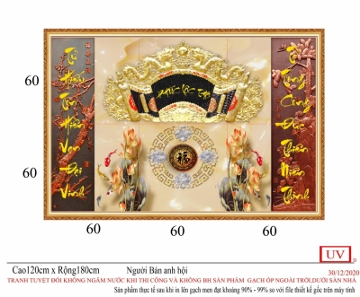 Phòng thờ trang nghiêm - gạch tranh 3D