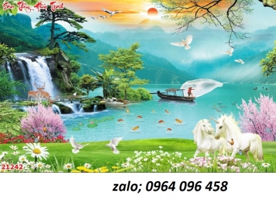 Tranh gạch 3d phong cảnh đồng quê - FSXD3