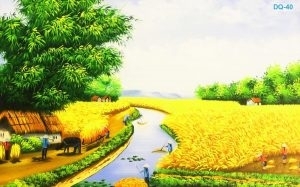 Tranh gạch 3d phong cảnh đồng quê - ZXC5