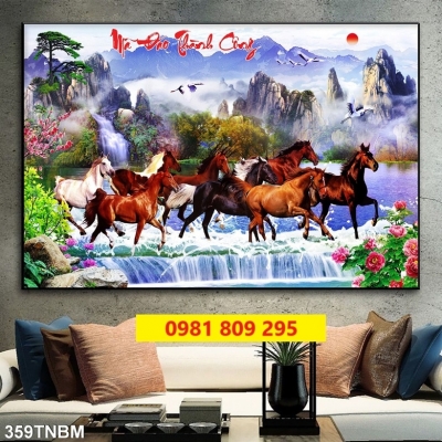 Tranh gạch ngựa ốp phòng khách