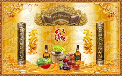 Trang trí phòng thờ - gạch tranh dán tường