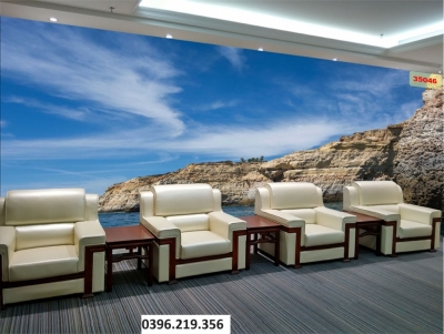 Gạch tranh 3D hình biển cả trang trí