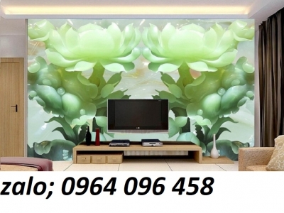 Tranh gạch ốp tường 3d hoa sen - CNNM9