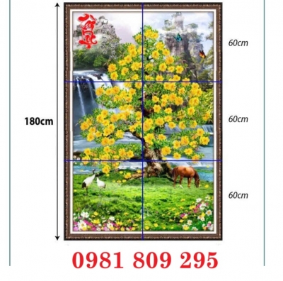 Gạch tranh hoa mai bóng đẹp HQ999