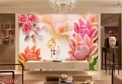 Gạch tranh 3d hoa sứ ngọc - HDSX3