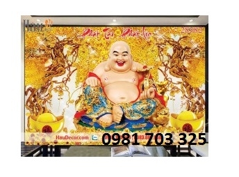 Gạch tranh 3D- tranh phật di lặc