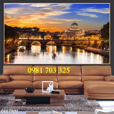 Tranh gạch 3D trang trí phòng khách
