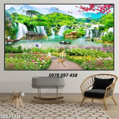 Gạch tranh 3D - phong cảnh thiên nhiên