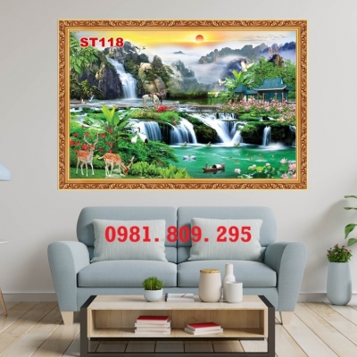 Tranh gạch phòng khách, tranh tường, gạch trang trí  F5938