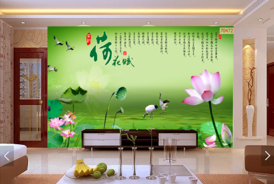 gạch tranh hoa sen- tranh trang trí phòng