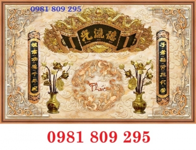 Tranh gạch ốp tường , gạch trang trí 3d phòng thờ