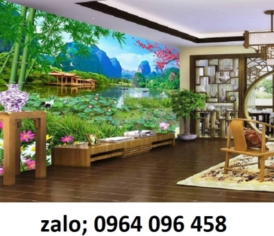 Tranh cảnh đồng quê - tranh gạch 3d ốp tường - 98CV