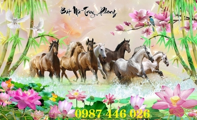 Gạch tranh bát mã, tranh ngựa