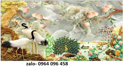 Tranh gạch 3d phong thủy phòng khách - SX66