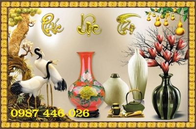 Gạch tranh phòng thờ HP9824