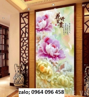 Tranh gạch men 3d ốp tường khổ đứng - CCBV54