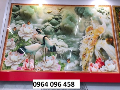 Tranh 3d hoa ngọc - tranh gạch 3d hoa ngọc - GCX22