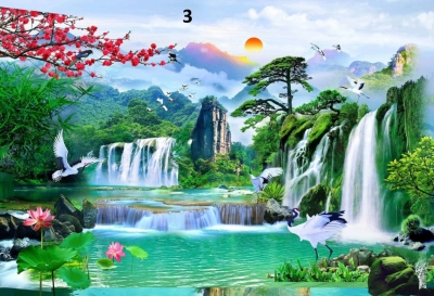 Mẫu tranh gạch 3d ốp tường phòng khác đẹp
