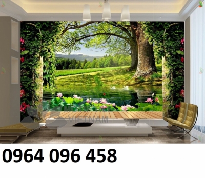 Gạch tranh 3d trang trí phòng khách - 776XM