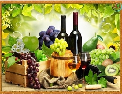 Gạch tranh 3d trang trí phòng bếp - 743SC