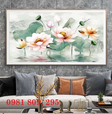 Tranh 3d , gạch ốp tường hoa đẹp HS999