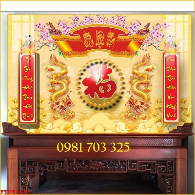 Tranh gạch men 3D, gạch tranh 3D phòng thờ