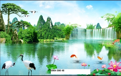 Tranh gạch phong cảnh phong thủy 3d - 854XZ