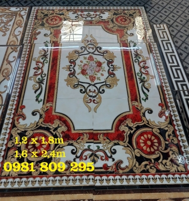 Thảm gạch hoa lát nền phòng khách cao cấp