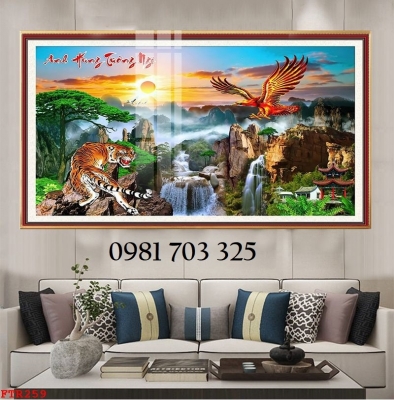 Tranh gạch hổ phong thủy đẹp